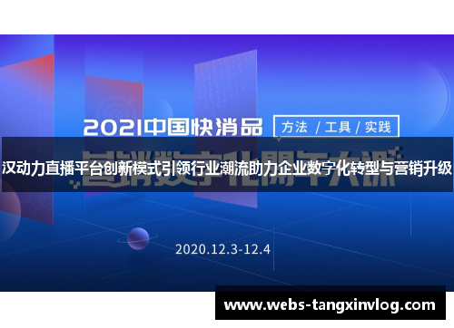 汉动力直播平台创新模式引领行业潮流助力企业数字化转型与营销升级